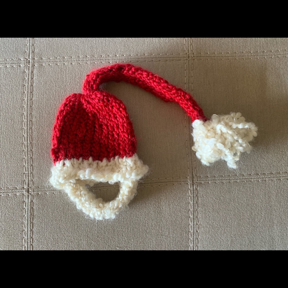 Newborn Santa hat with detachable beard